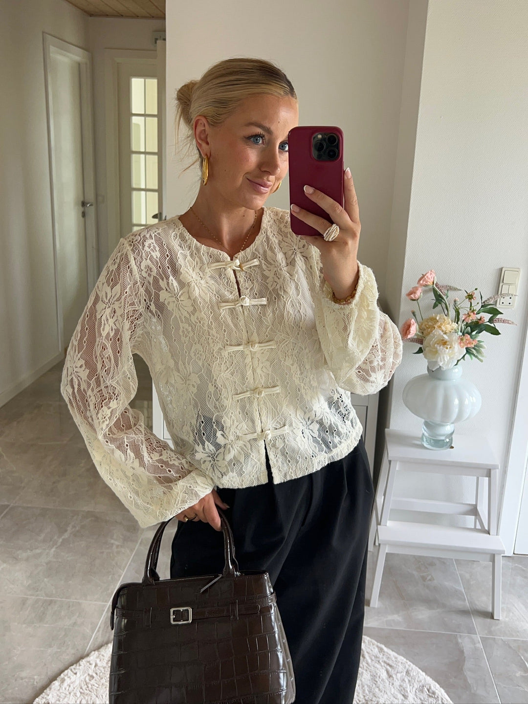 Dear Molly - Lace Blouse Ch171496b - Offwhite