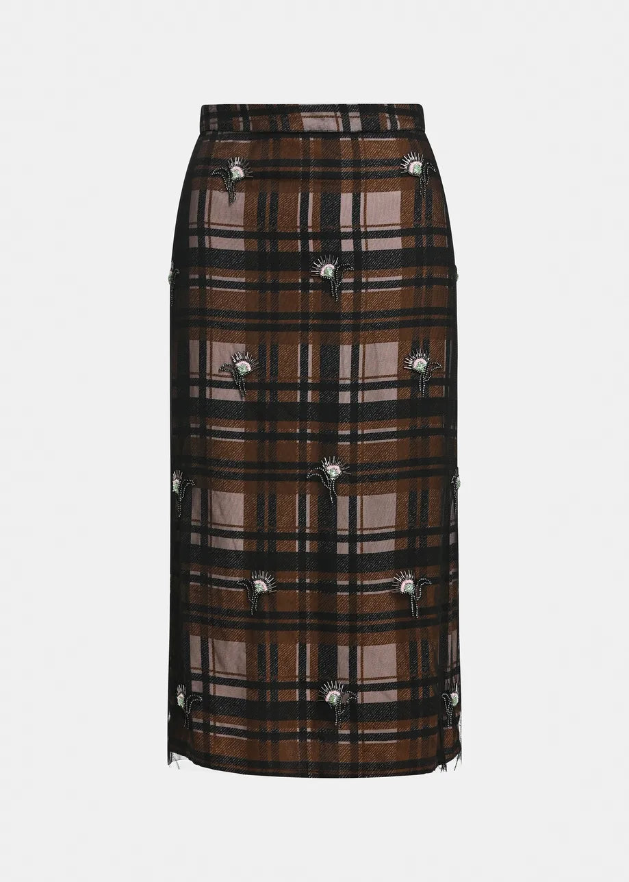 Essentiel Antwerp - Komposed Asymetrical Skirt - K1km Combo1 Khaki Mission