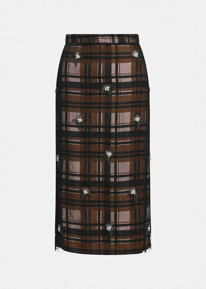 Essentiel Antwerp - Komposed Asymetrical Skirt - K1km Combo1 Khaki Mission