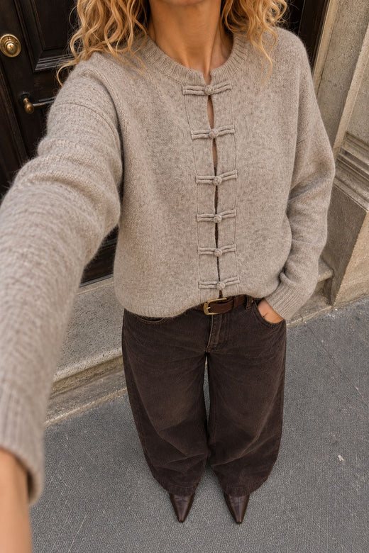 A-Bee - Elsie 3132 - Taupe (9505) Cardigans 