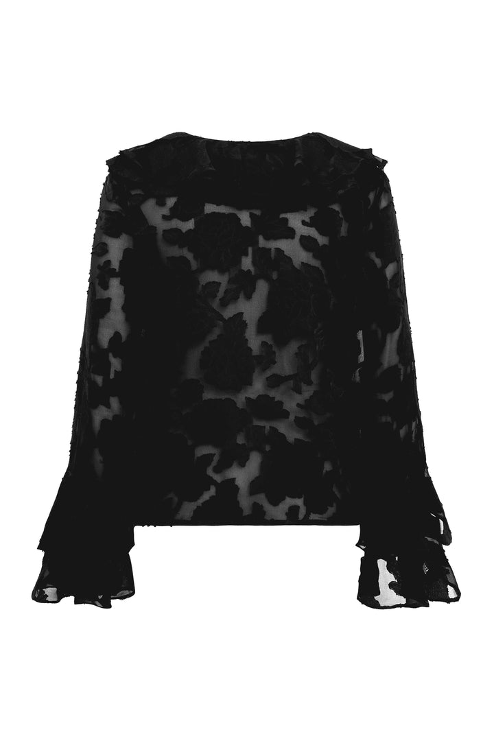 A-View - Floretta Blouse AV6090 - 999 - Black Bluser 