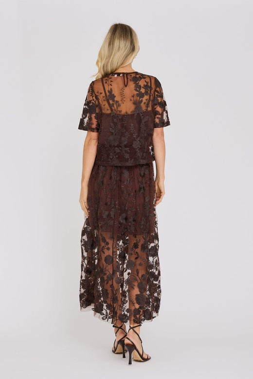 A-View - Fuschia Blouse AV4881 - 194 - Dark Brown
