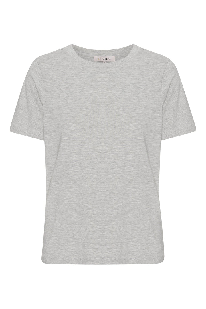 A-VIEW - Stabil Top S/S - 055 Light Grey Melange