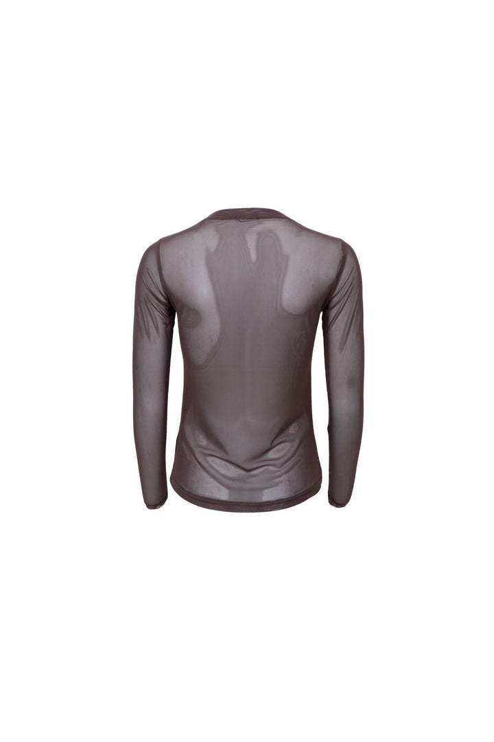 Black Colour - Bcannie Mesh Blouse 3846 - Shirts - Coffee