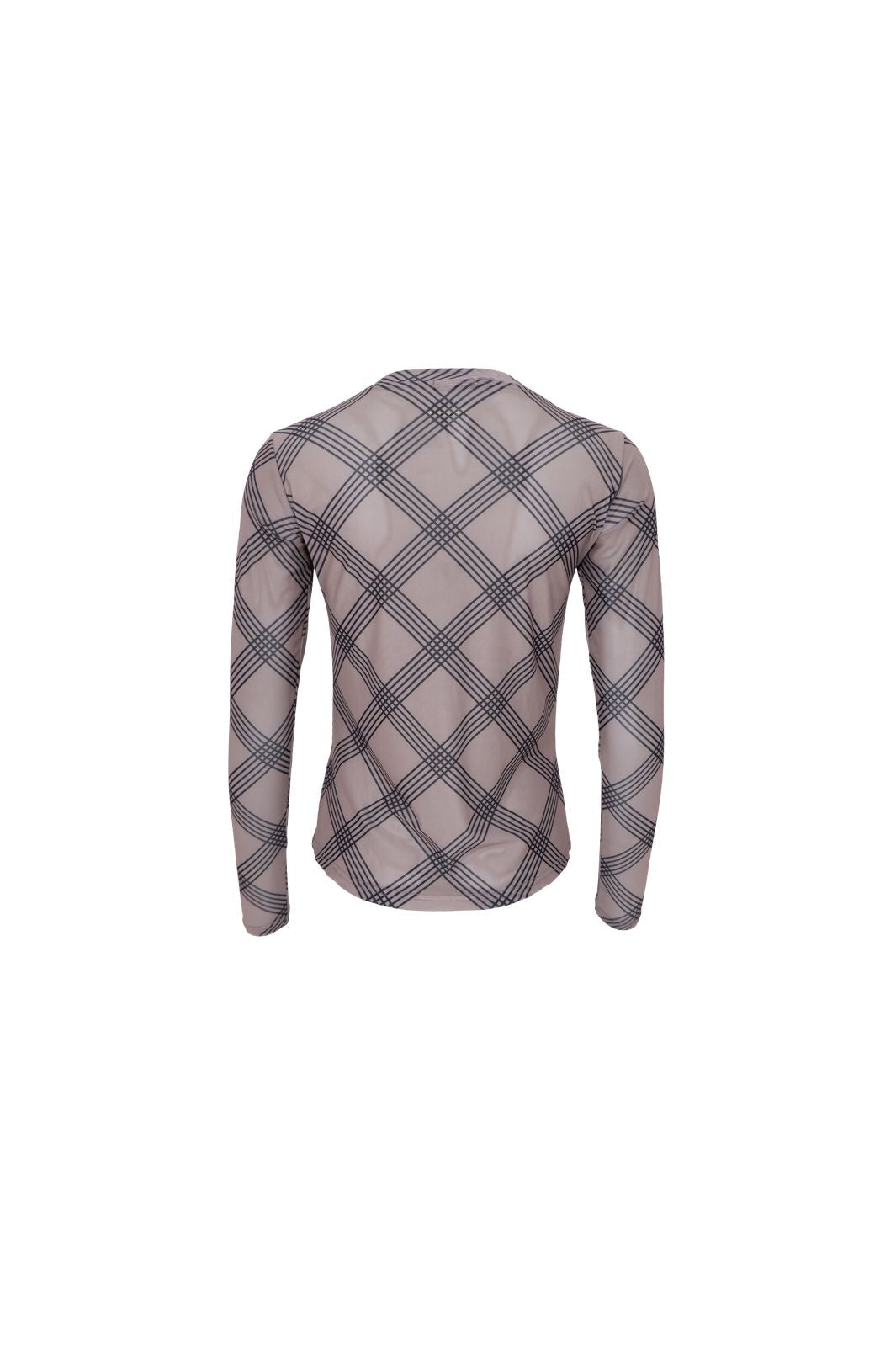 Black Colour - Bcannie Mesh Blouse 3846 - Shirts,Mesh & Basic Blouses - Taupe Argyle