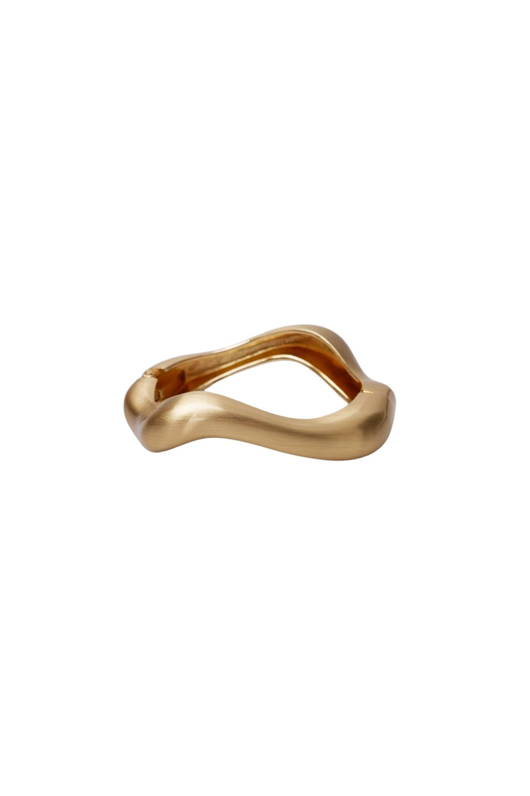 Black Colour - Bcflow Matt Bangle 4524 - Matt Golden Coloured