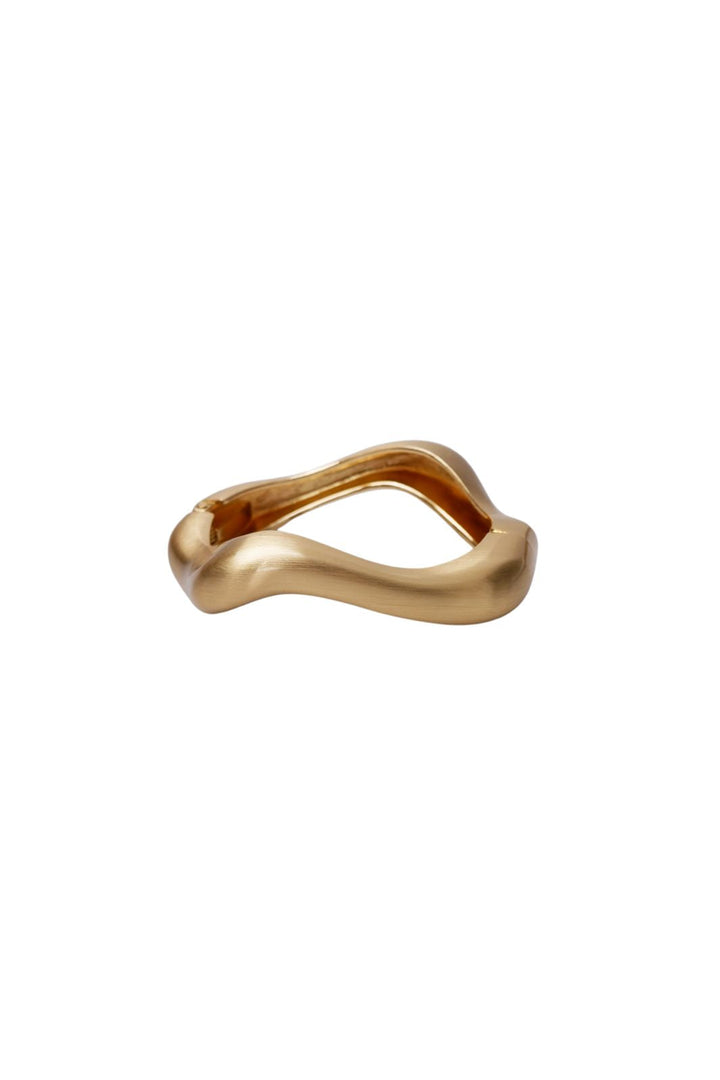 Black Colour - Bcflow Matt Bangle 4524 - Matt Golden Coloured