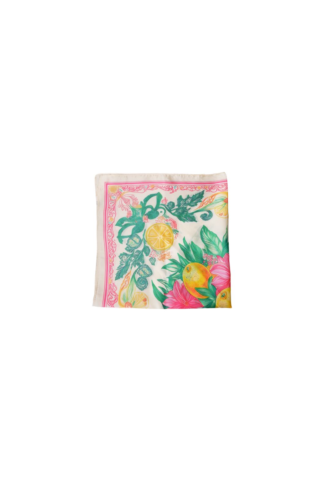Black Colour - Bclemon Mini Scarf 3678 - Pink Multi