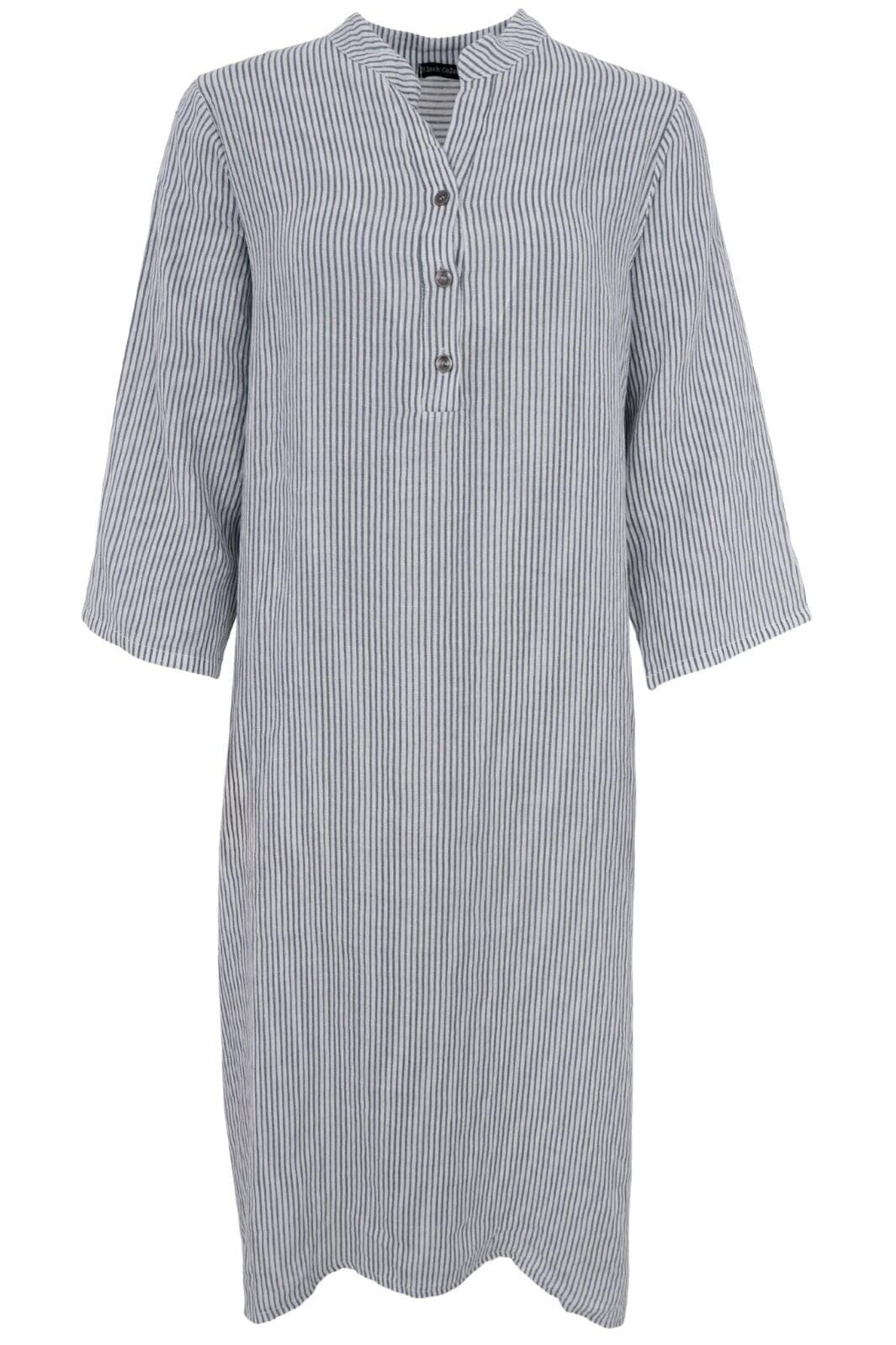 Black Colour - Bcmelina Linen Shirt Dress - MIDI Northern Grey