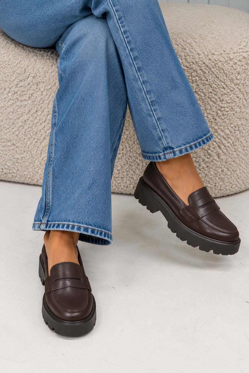 Bloom - Eustoma Loafers - Brown Loafers 