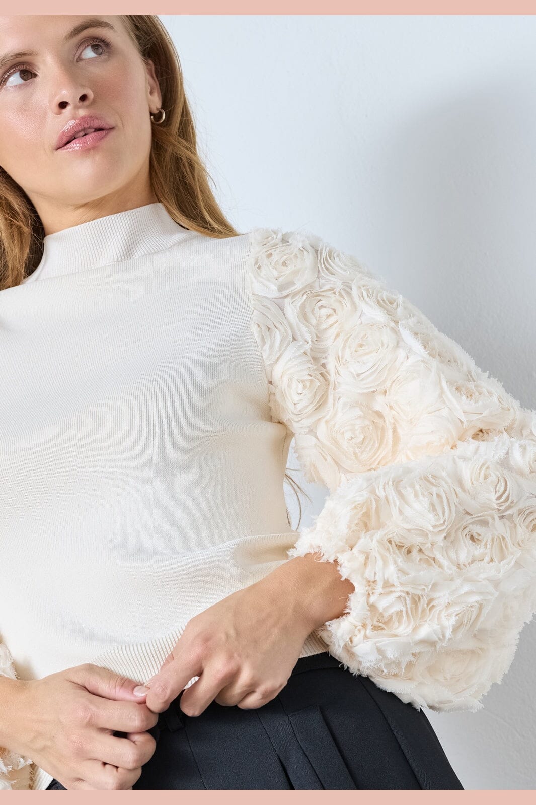 Co´Couture - 42005 Merciacc Rose Mix Knit 504271 - 00007 - Bone
