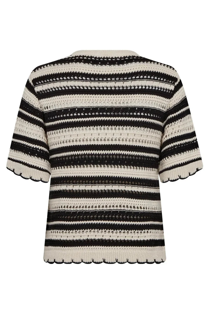 Co´Couture - 42018 Odettecc Stripe Ss O-Knit 504071 - 00005 - Green 