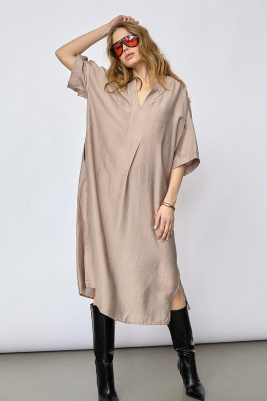 Co´Couture - Heracc Tunic V-Dress 46103 - 154 - Walnut Kjoler 