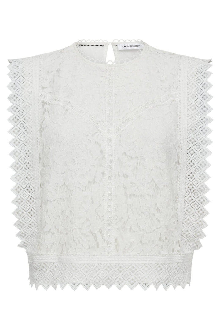 Co´Couture - Lanacc Lace Top 35842 - 4000 - White