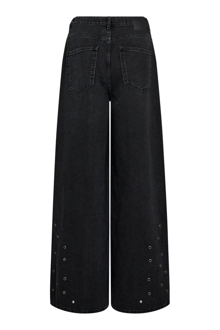 Co´Couture - Sifcc Eyelet Wide Jeans 31586 - 96 - Black