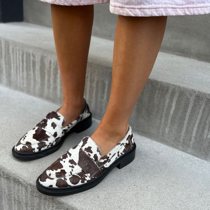 Copenhagen Shoes - Celina CS8788 - 0109 - White/Brown Loafers 