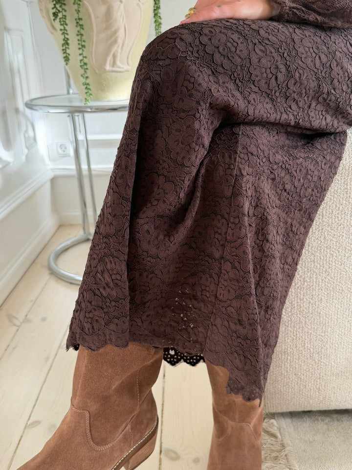 Dear Molly - Lace Skirt Ch171734b - Chocolate Brown Nederdele 