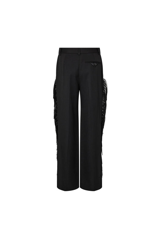 Haute L'Amitié - Premiere Fringe Plain Tall Pant HL10990 - Black