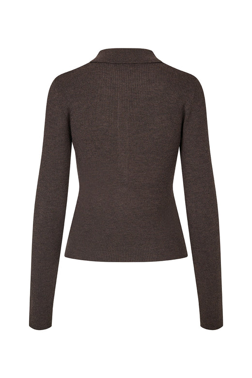 Modström - Hirokimd Button Polo 59556 - 5508 - Seal Brown