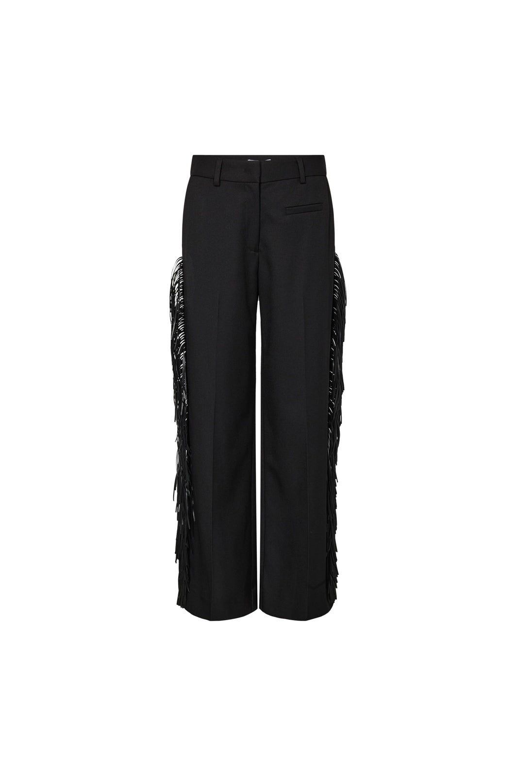 Haute L'Amitié - Premiere Fringe Plain Tall Pant HL10990 - Black