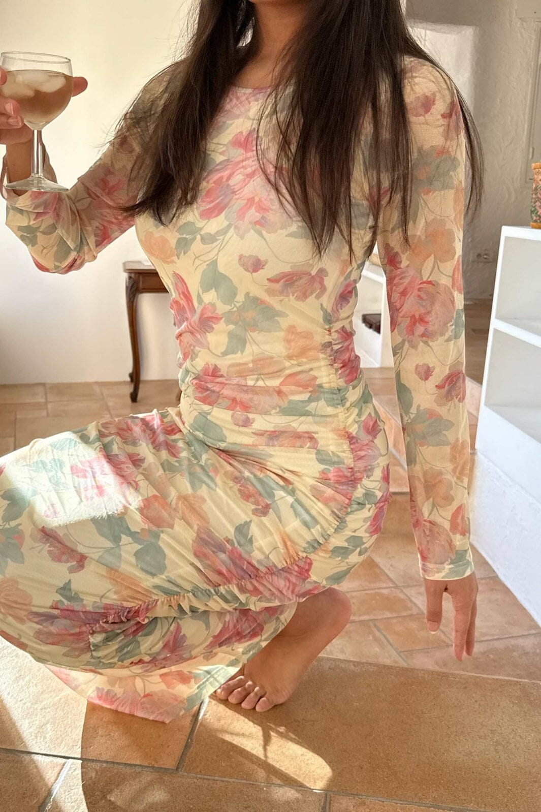 BYIC - Maiic Mesh Dress A23630 - Pastel Garden