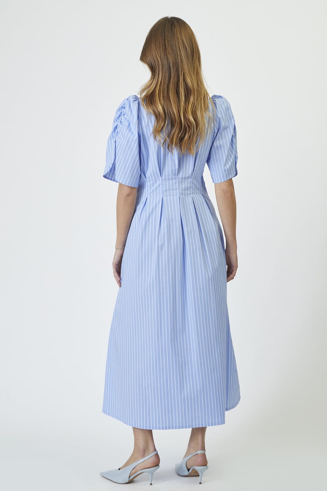 Co´Couture - Micacc Stripe Pleat Dress 36536 - 23 - Pale Blue