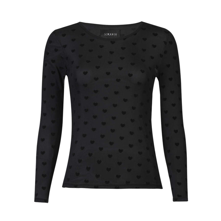 Liberte - Mesh Ls Tshirt, Flock 22081 - Black Heart