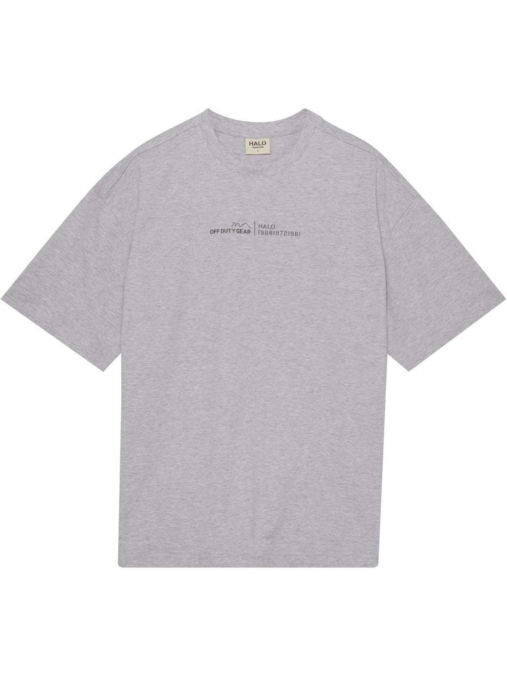 Halo - Graphic Boxy T-Shirt 230418 - 2010 - Light Grey Melange T-shirts 
