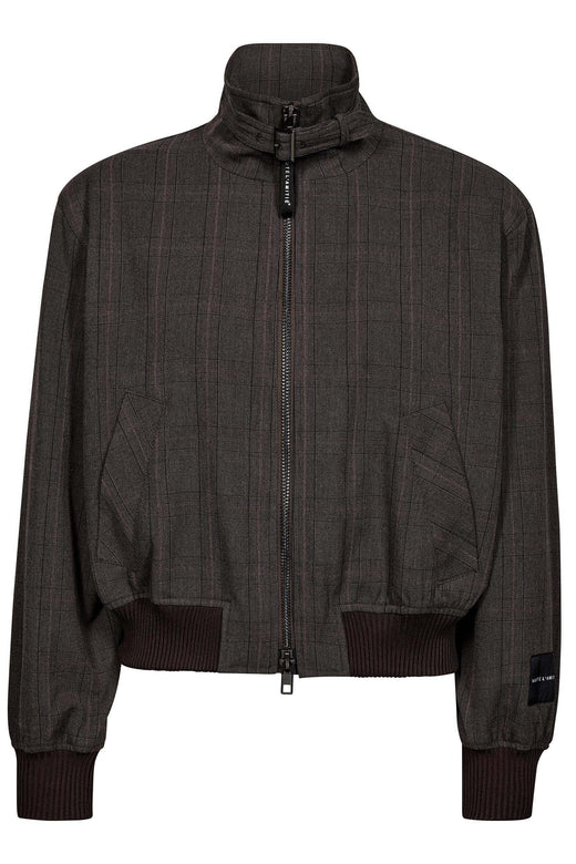 Haute L'Amitié - Essie Check Bomber Jacket Hl11263 - Mocca Jakker 