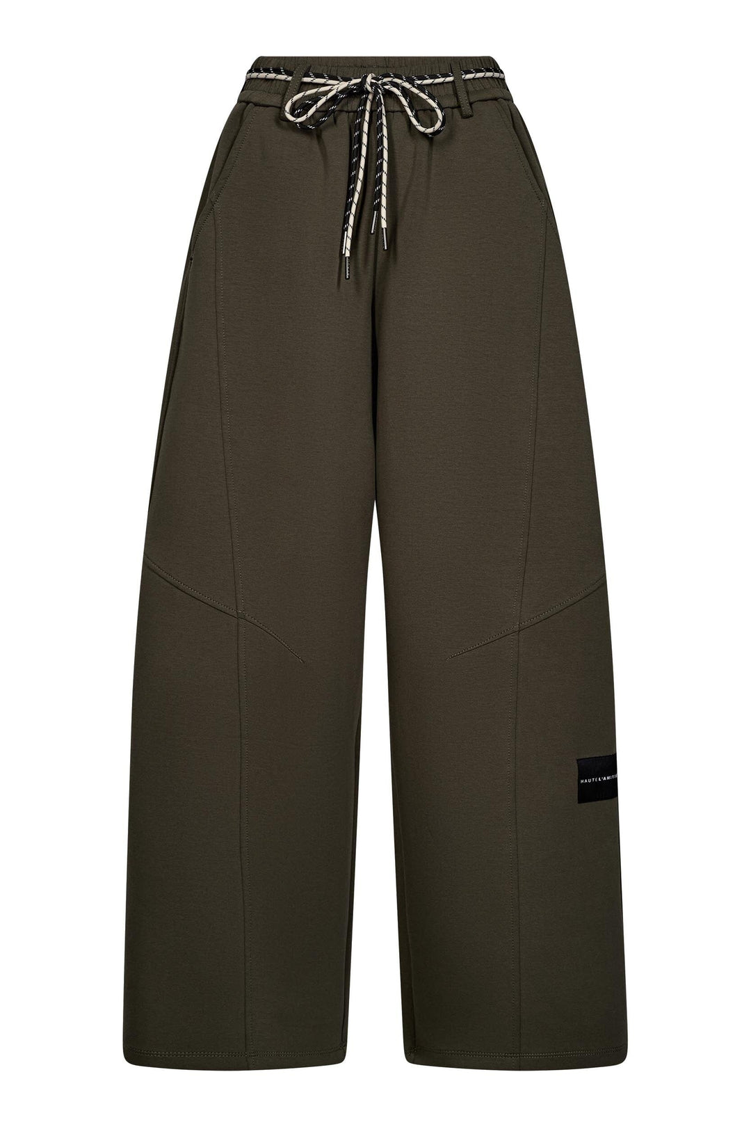 Haute L'Amitié - Maxi Split String Pants Hl10922 - Army Sweatshirts 