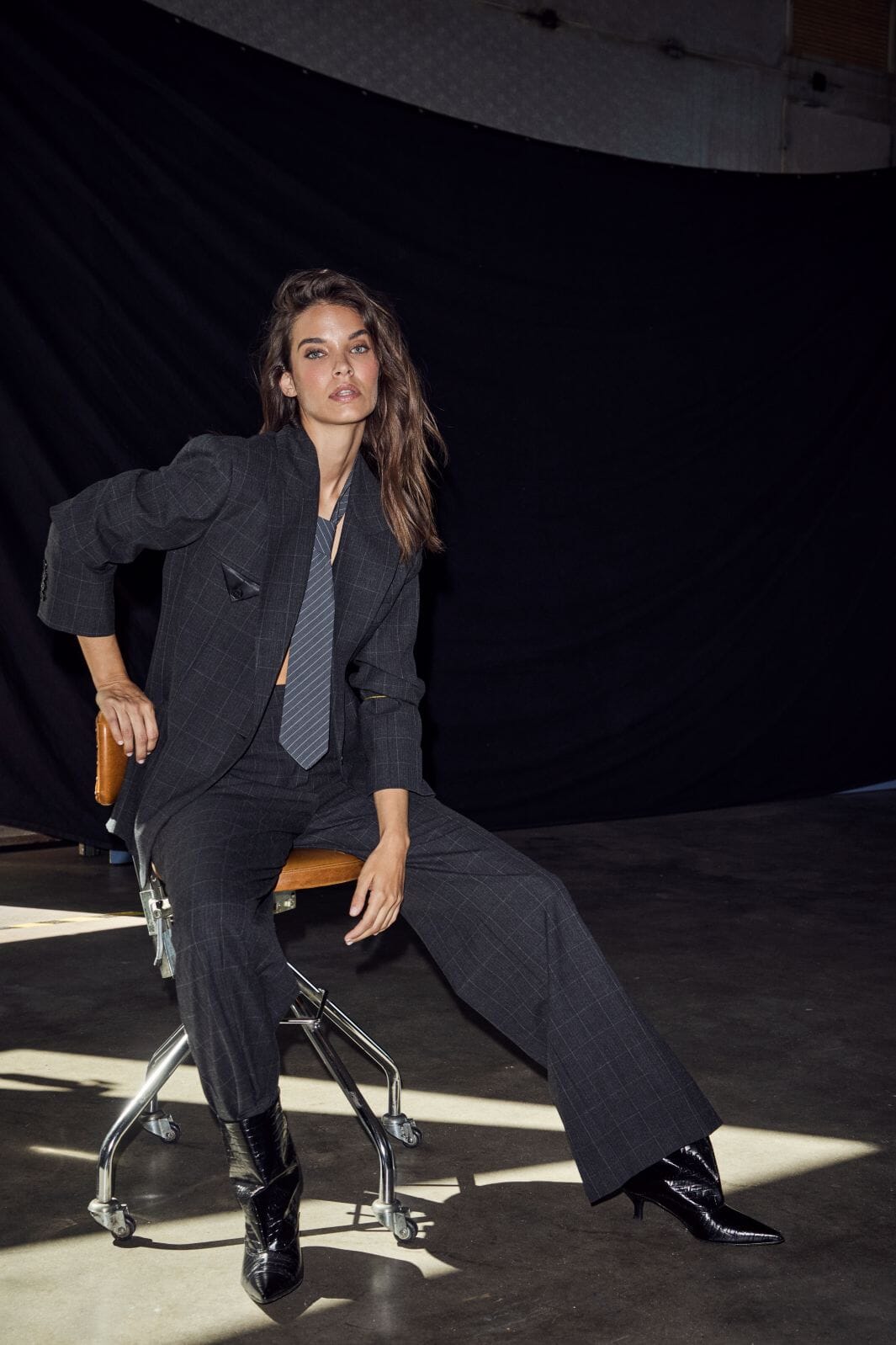 Haute L'Amitié - Smokey Check Single Blazer Hl10916 - Antracit Blazere 