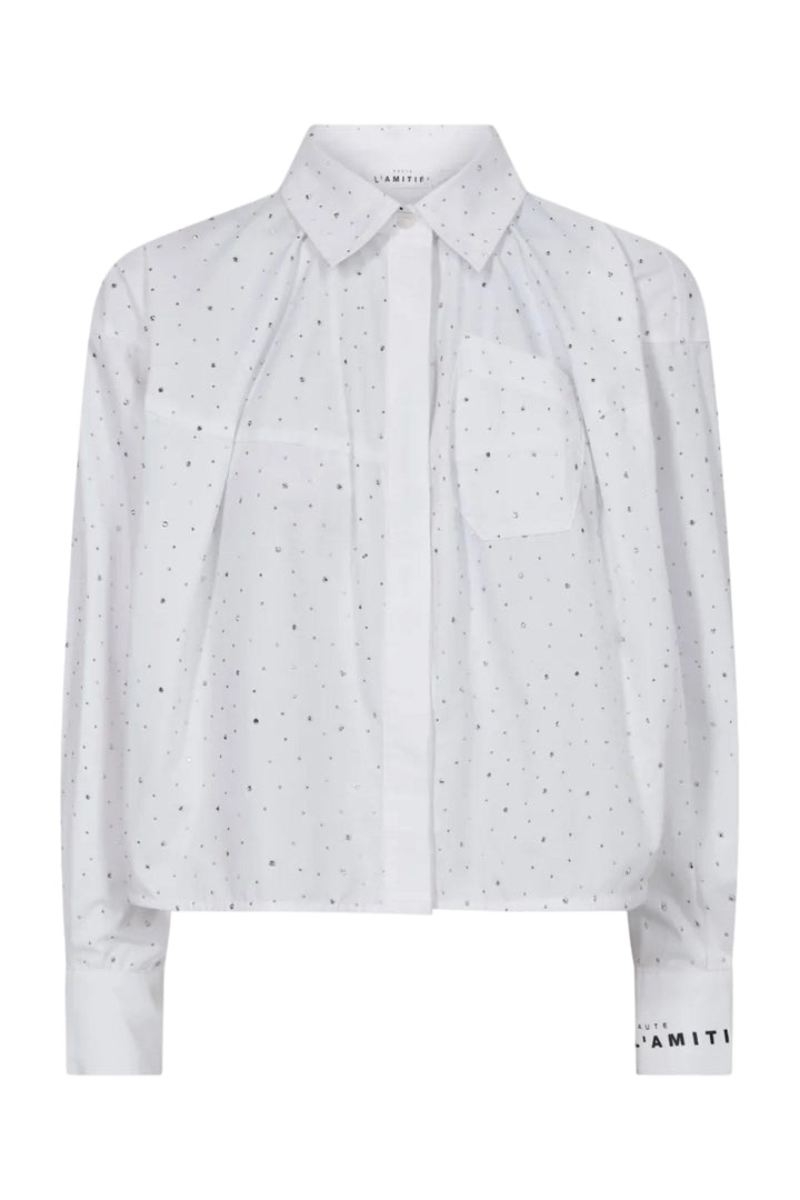Haute L'Amitié - Sophie Plain Stone Shirt Hl10956 - White Skjorter 