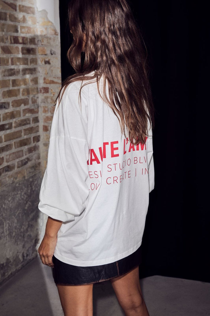 Haute L'Amitié - Studio Ls Print Tee HL10421 - Creme T-shirts 
