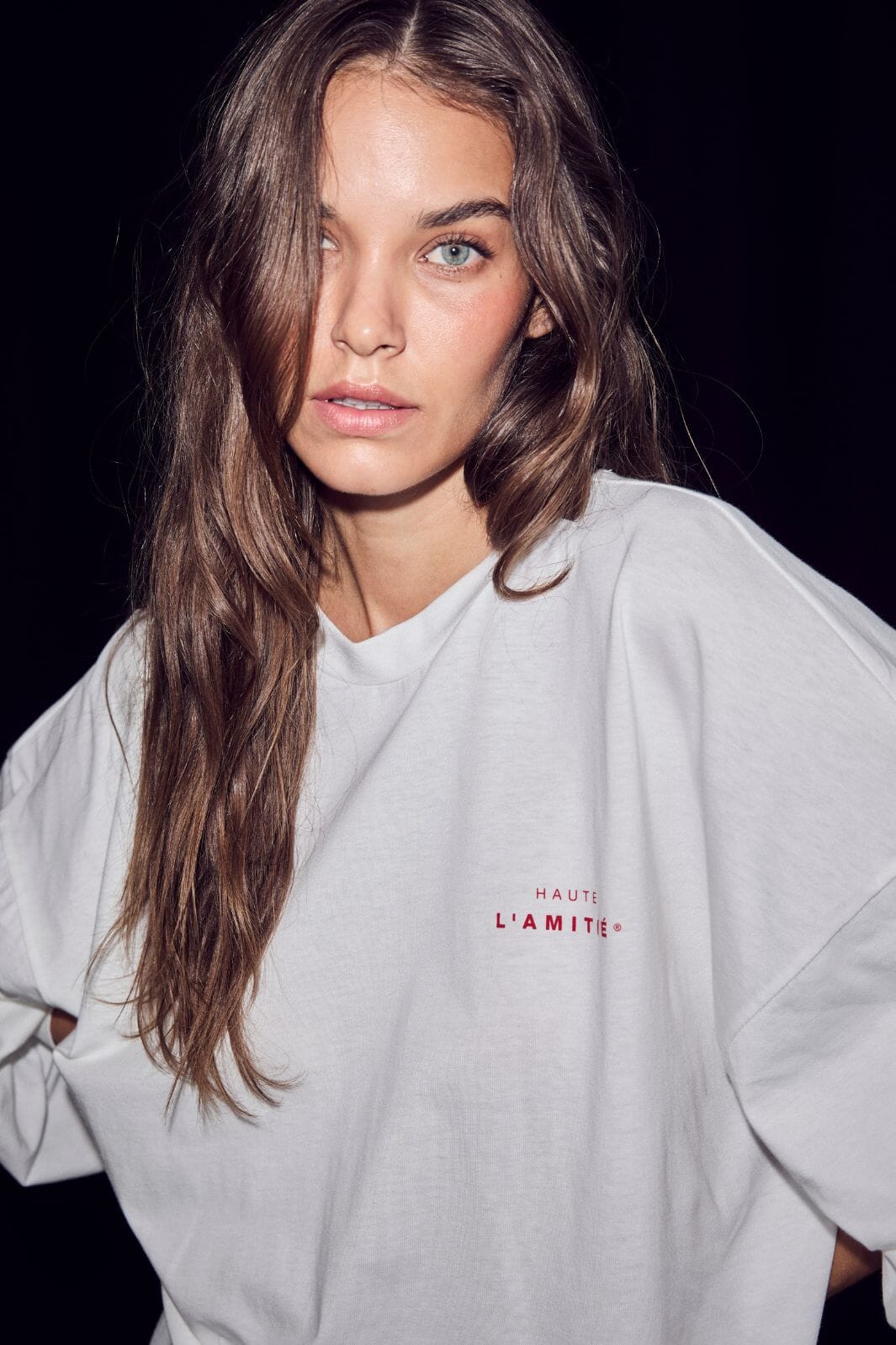 Haute L'Amitié - Studio Ls Print Tee HL10421 - Creme T-shirts 