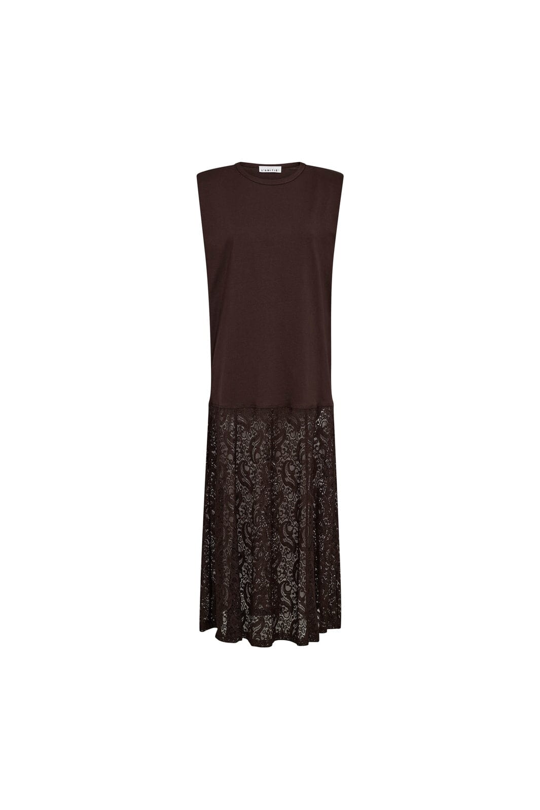 Haute L'Amitié - Summer Lace Tee Dress HL10535 - Mocca