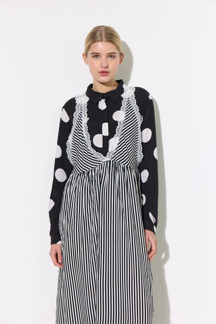 Hunkøn - Vicky Dress 25982 - Black Striped Kjoler 