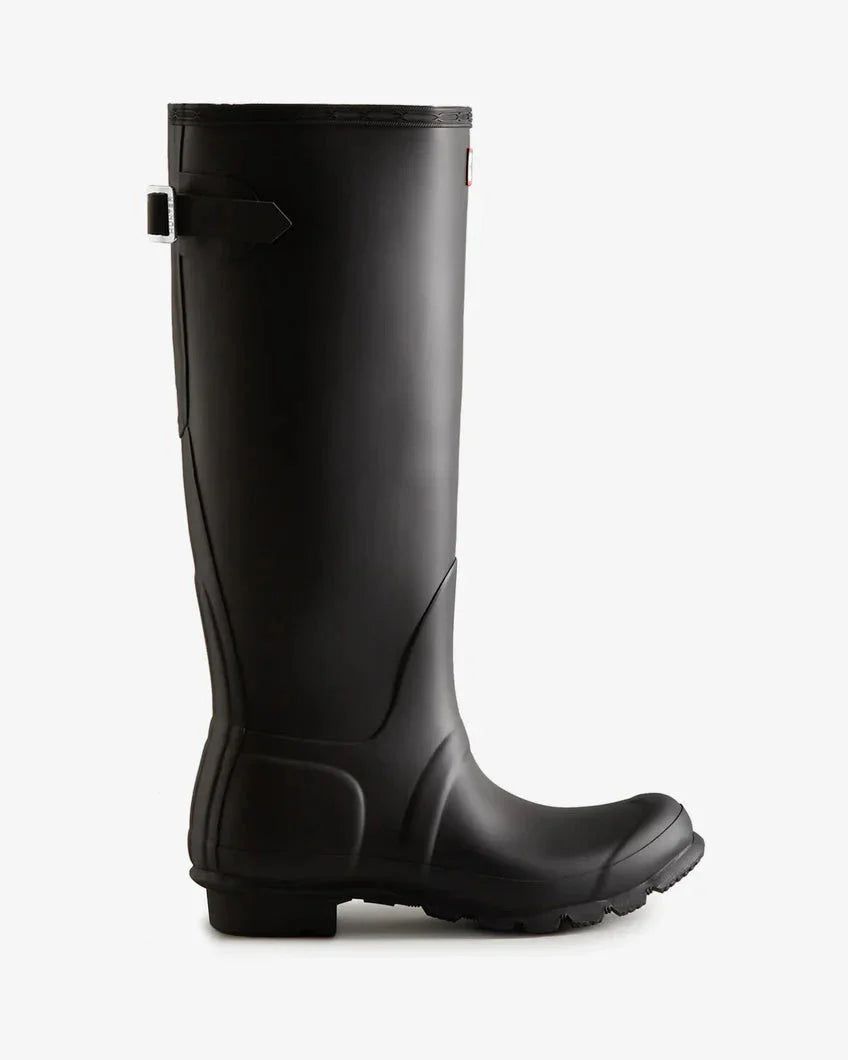 Hunter - Women Original Tall Back Adjustable Boot Wft1001rmablk - Black Gummistøvler 