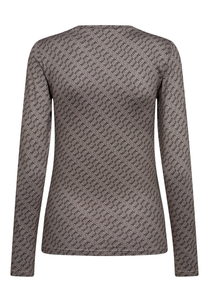 Hype The Detail - Printed Blouse - 39 Beige