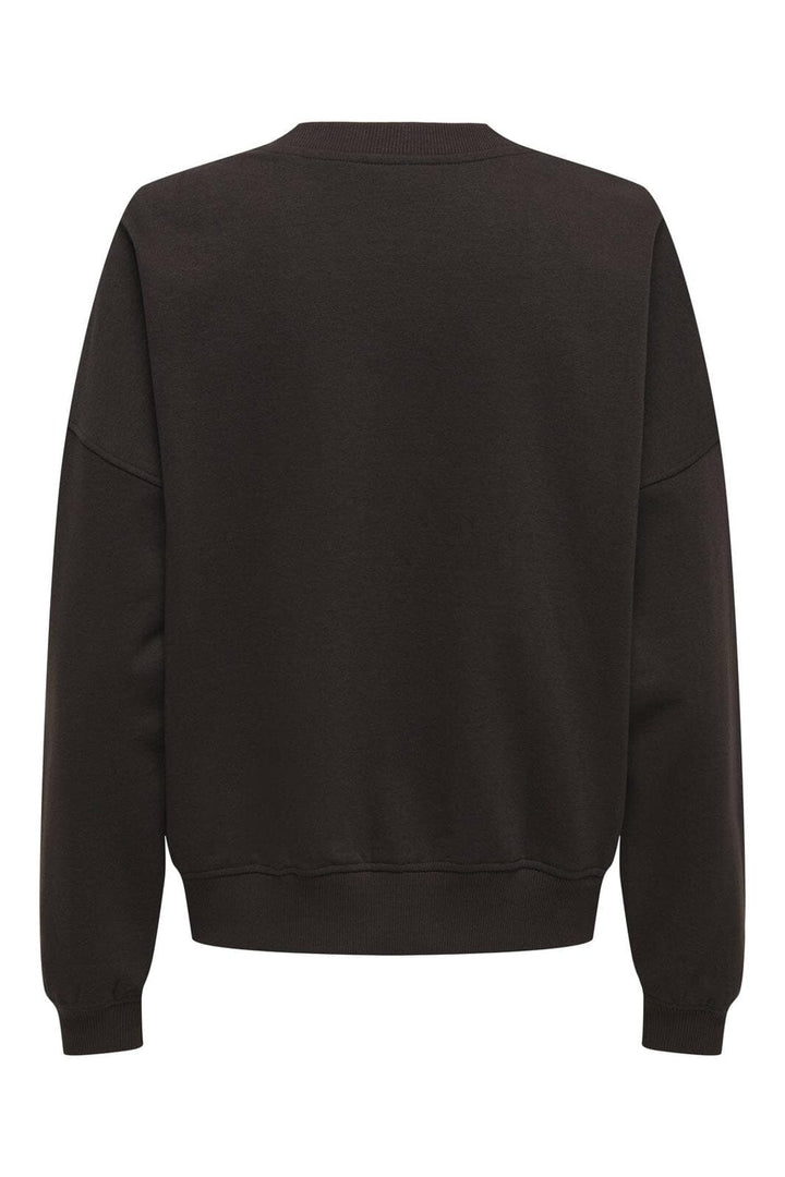 JDY - Jdymesa L/S O-Neck Emb Sweat - 4974268 Ganache Paris Cd Emb
