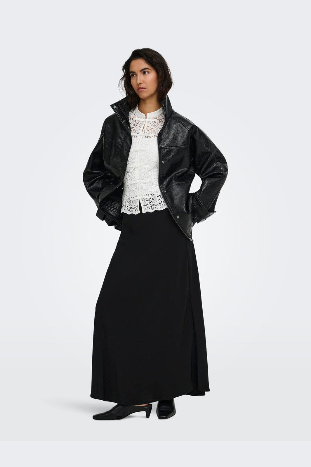 JDY - Jdyraye Faux Leath.Highneck Jkt - 5221646 Black