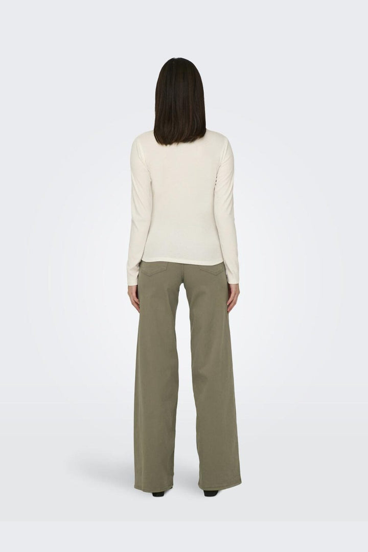 JDY - Jdysolar L/S O Neck Top Dia - 4381391 Cloud Dancer