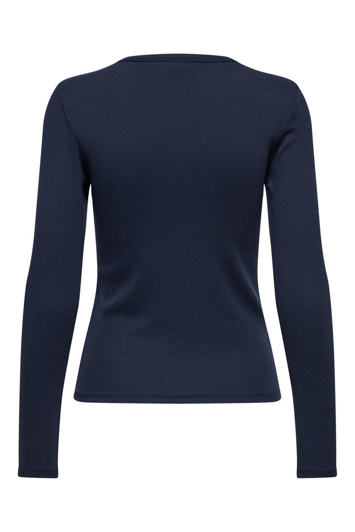 JDY - Jdysolar L/S O Neck Top Dia - 4890446 Navy Blazer