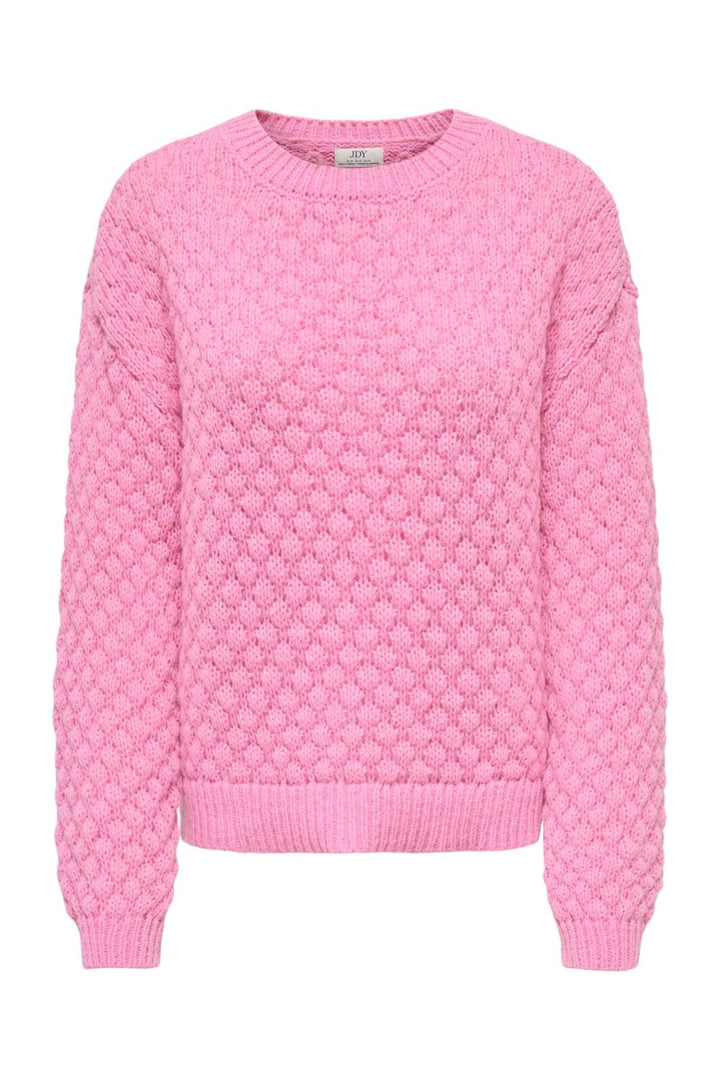 JDY - Jdyvilda L/S Detail Pullover Knt - 5174005 Cyclamen
