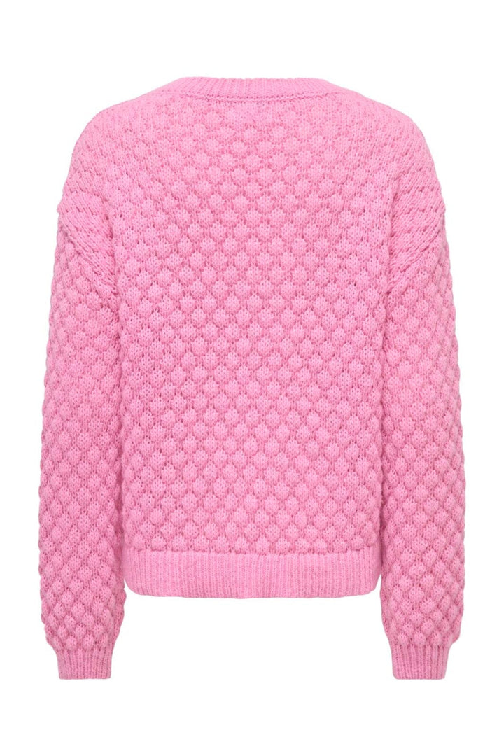 JDY - Jdyvilda L/S Detail Pullover Knt - 5174005 Cyclamen