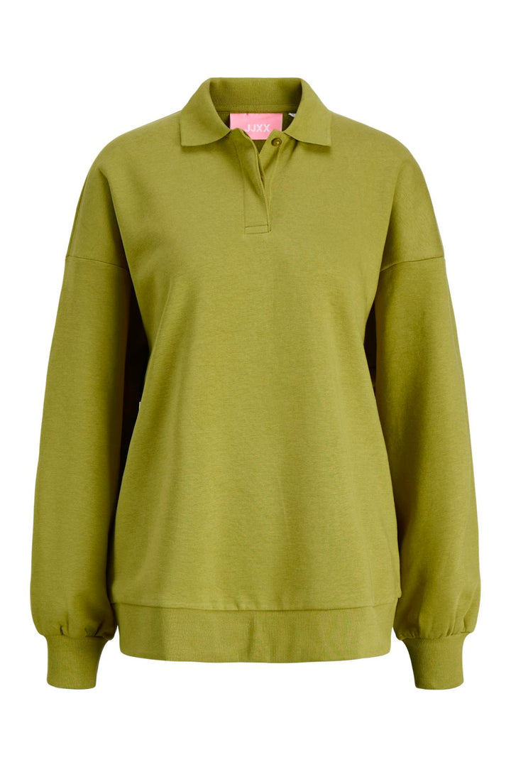 Jjxx - Jxpaloma Loose Ls Polo Swt Ln - 5007685 Green Moss