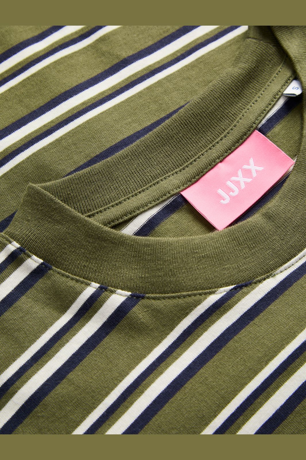 Jjxx - Jxsophia Boxy Ls Stripe Tee Sn - 5143912 Winter Moss Night Sky & Vanilla Ice