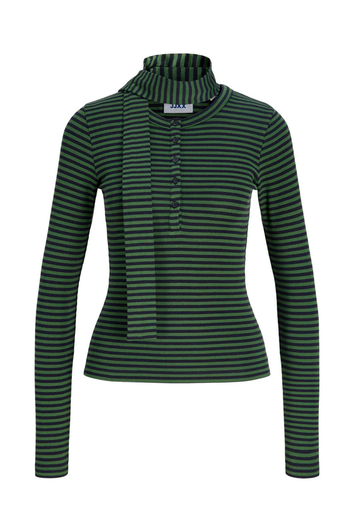Jjxx - Jxstar Ls Scarf Top - 5126379 Artichoke Green Night Sky