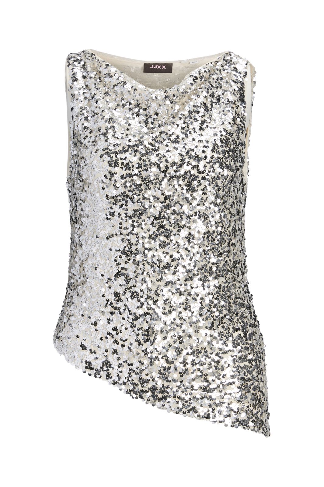 Jjxx - Jxzola Sequin Sl Top - 5108019 Silver