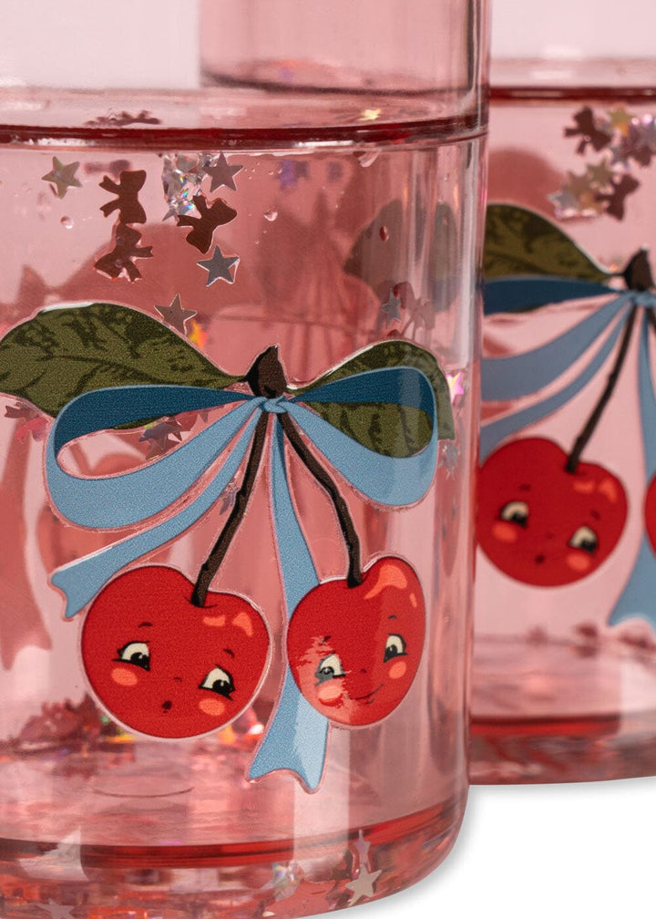 Konges Sløjd - 2 Pack Glitter Cups Ks103024 - Cherry Bow