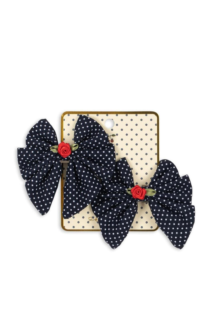 Konges Sløjd - 2 Pack Rose Rouge Bow Hair Clip Ks105856 - Dot Nuit